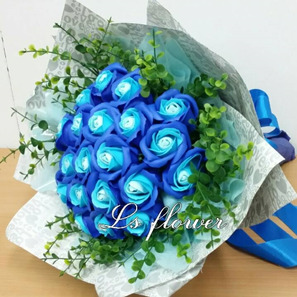 寶藍雙色玫瑰